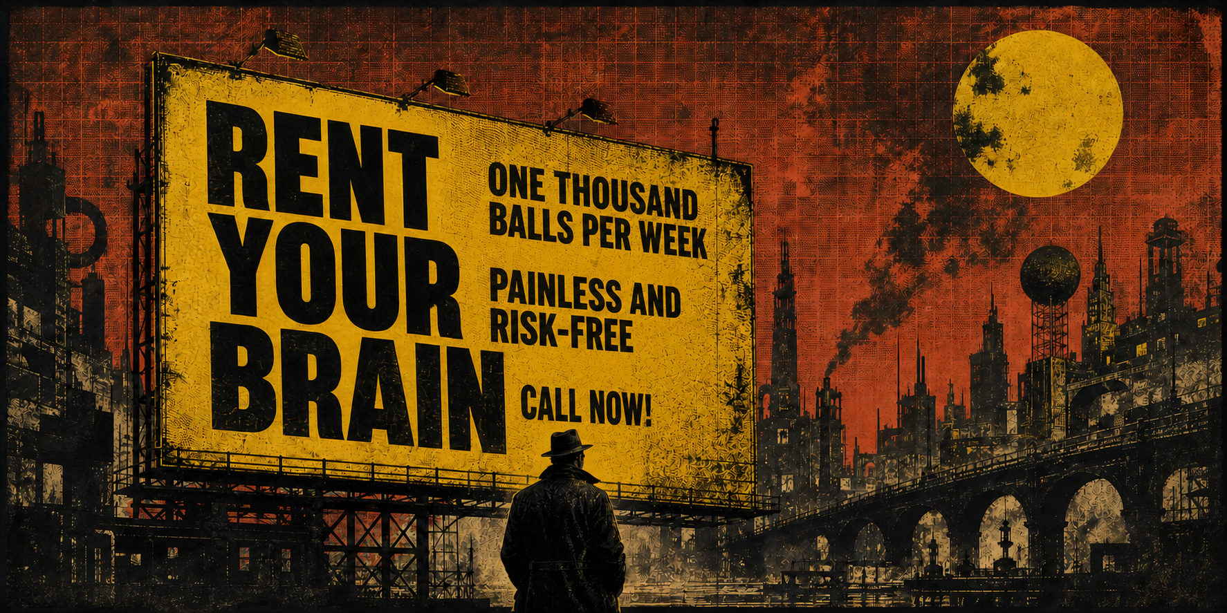 Rent Your Brain billboard in Metropolisse
